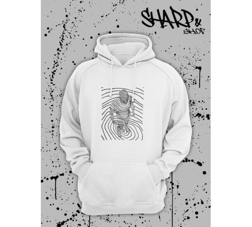 "Толстовки, свитшоты и худи Sharp&Shop" Белое худи Аниме толстовка с капюшоном кофта Amine хентай