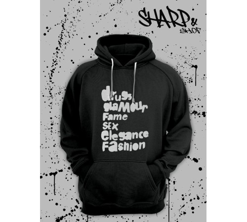 "Толстовки, свитшоты и худи Sharp&Shop" Черное худи Аниме толстовка с капюшоном кофта Amine хентай