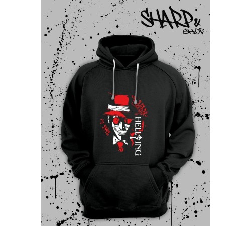 "Толстовки, свитшоты и худи Sharp&Shop" Черное худи Аниме толстовка с капюшоном кофта Amine хентай