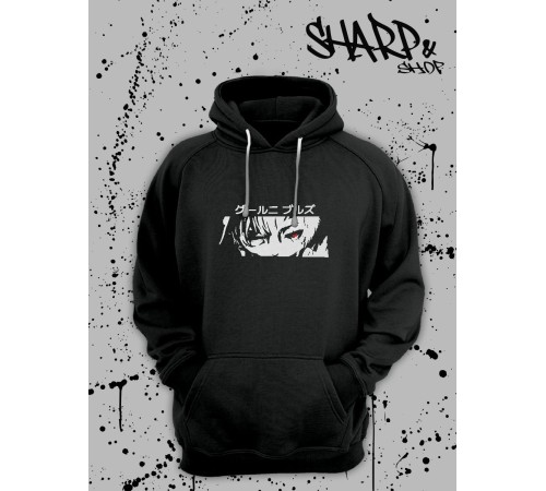 "Толстовки, свитшоты и худи Sharp&Shop" Черное худи Аниме толстовка с капюшоном кофта Amine хентай