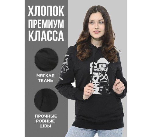 "Толстовки, свитшоты и худи Sharp&Shop" Черное худи Аниме толстовка с капюшоном кофта Amine хентай