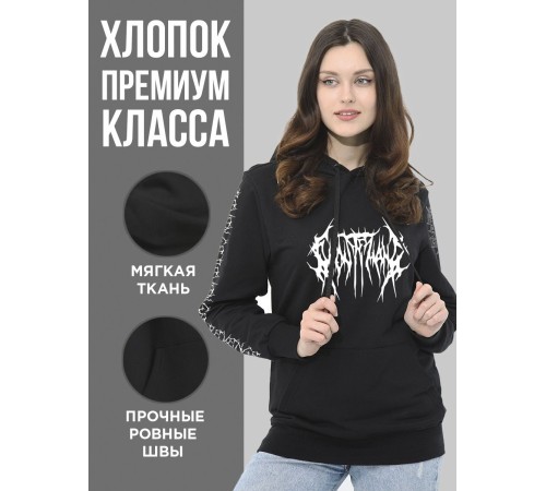 "Толстовки, свитшоты и худи Sharp&Shop" Черное худи Аниме толстовка с капюшоном кофта Amine хентай