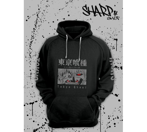 Sharp& Толстовка Аниме оверсайз Хентай Токийский Гуль