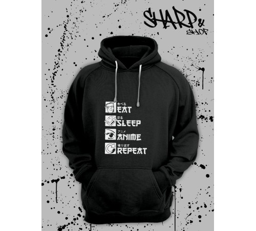 Sharp& Толстовка Аниме оверсайз Хентай Токийский Гуль