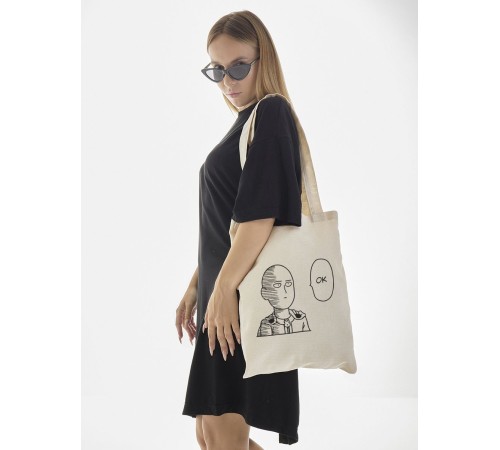 Sharp& Сумка шоппер белый Аниме женская с принтом