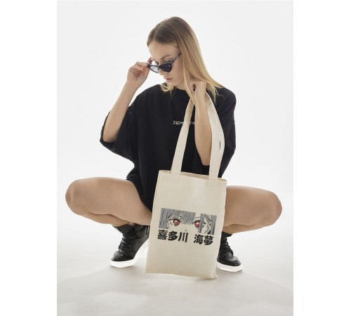 Sharp& Сумка шоппер белый Аниме женская с принтом