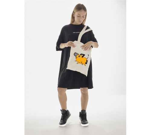 Sharp& Сумка шоппер белый Аниме женская с принтом