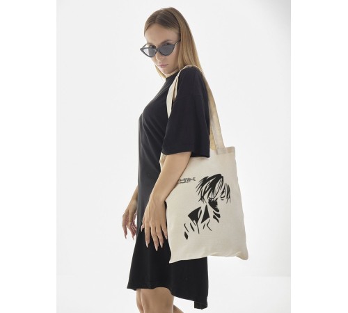 Sharp& Сумка шоппер белый Аниме женская с принтом