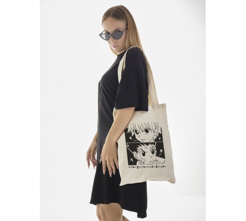 Sharp& Сумка шоппер белый Аниме женская с принтом