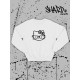 Толстовки, свитшоты и худи Hello Kitty Sharp&Shop Свитшот Hello Kitty белый оверсайз толстовка Куроми