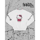 Толстовки, свитшоты и худи Hello Kitty Sharp&Shop Свитшот Hello Kitty белый оверсайз толстовка Куроми