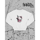 Толстовки, свитшоты и худи Hello Kitty Sharp&Shop Свитшот Hello Kitty белый оверсайз толстовка Куроми