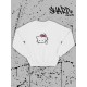 Толстовки, свитшоты и худи Hello Kitty Sharp&Shop Свитшот Hello Kitty белый оверсайз толстовка Куроми