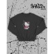 Толстовки, свитшоты и худи Hello Kitty Sharp&Shop Свитшот Hello Kitty черный оверсайз толстовка Куроми