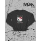 Толстовки, свитшоты и худи Hello Kitty Sharp&Shop Свитшот Hello Kitty черный оверсайз толстовка Куроми
