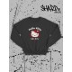 Толстовки, свитшоты и худи Hello Kitty Sharp&Shop Свитшот Hello Kitty черный оверсайз толстовка Куроми