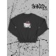 Толстовки, свитшоты и худи Hello Kitty Sharp&Shop Свитшот Hello Kitty черный оверсайз толстовка Куроми
