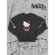 Толстовки, свитшоты и худи Hello Kitty Sharp&Shop Свитшот Hello Kitty черный оверсайз толстовка Куроми