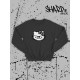 Толстовки, свитшоты и худи Hello Kitty Sharp&Shop Свитшот Hello Kitty черный оверсайз толстовка Куроми