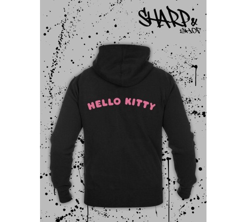 Толстовки, свитшоты и худи Hello Kitty Sharp&Shop Худи Hello Kitty черное оверсайз Куроми кофта дрейн гранж