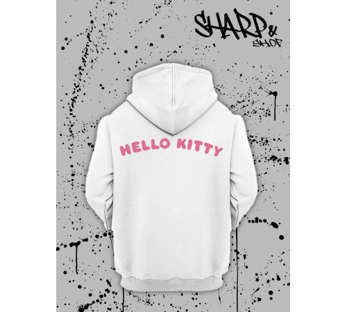 Толстовки, свитшоты и худи Hello Kitty Sharp&Shop Худи Hello Kitty белое оверсайз Куроми кофта дрейн гранж