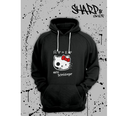 Толстовки, свитшоты и худи Hello Kitty Sharp&Shop Худи Hello Kitty черное оверсайз Куроми кофта дрейн гранж
