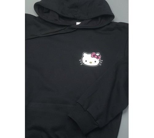 Толстовки, свитшоты и худи Hello Kitty Sharp&Shop Худи Hello Kitty черное оверсайз Куроми кофта дрейн гранж