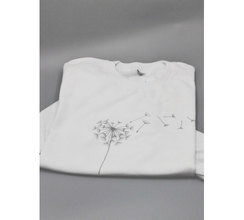 Sharp@Shop Черный свитшот белая толстовка оверсайз Ахегао