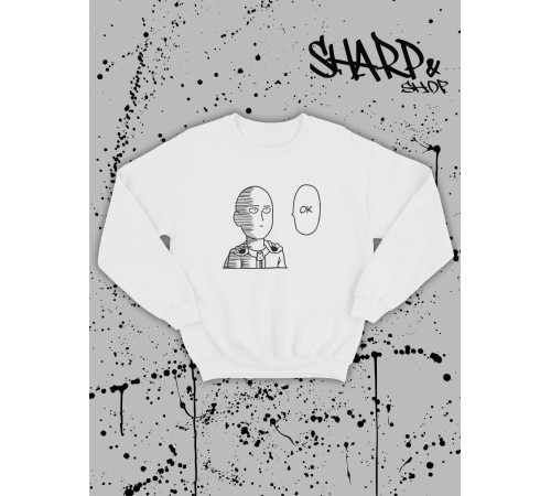 Sharp&Shop Свитшот Аниме белый оверсайз токийский Гуль Ахегао хентай