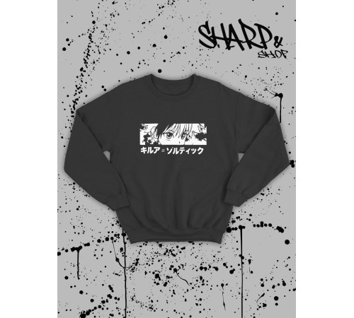 Sharp@Shop Свитшот Аниме черный оверсайз Ахегао Токийский Гуль дрейн