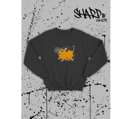 Sharp@Shop Свитшот Аниме черный оверсайз Ахегао Токийский Гуль дрейн