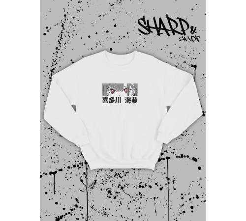 Sharp@Shop Свитшот Аниме белый оверсайз ахегао Токийский Гуль