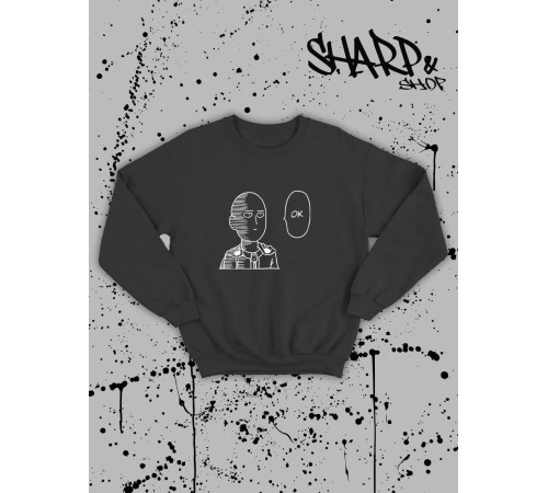 Sharp&Shop Свитшот Аниме черный оверсайз Кагуя Токийский Гуль дрейн