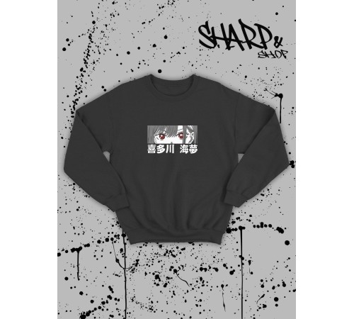 Sharp@Shop Свитшот Аниме черный оверсайз Кагуя Токийский Гуль дрейн