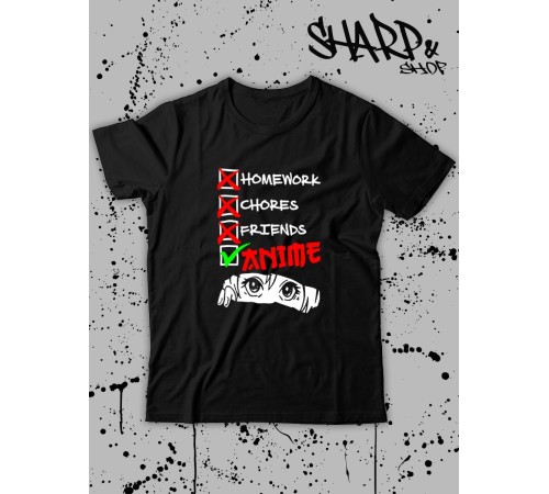 Футболка Аниме оверсайз Sharp&Shop Футболка с принтом оверсайз Ahegao