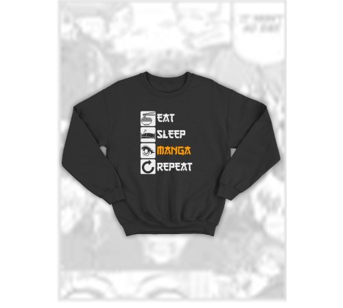 Свитшоты Аниме оверсайз Sharp&Shop Свитшот с принтом мужской Куроми Ахегао