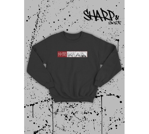 Свитшоты Аниме оверсайз Sharp&Shop Свитшот с принтом мужской Куроми Ахегао
