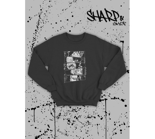 Свитшоты Аниме оверсайз Sharp&Shop Свитшот с принтом хентай Ахегао Куроми