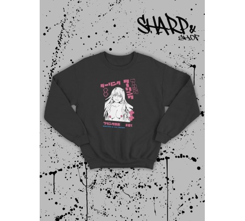 Свитшоты Аниме оверсайз Sharp&Shop Свитшот с принтом хентай Ахегао Куроми