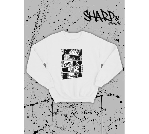 Свитшоты Аниме оверсайз Sharp&Shop Свитшот с принтом оверсайз кагуя ахегао