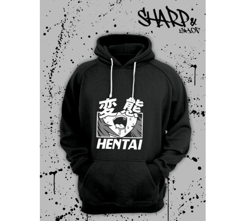 Худи Аниме оверсайз Sharp&Shop Аниме худи женское оверсайз с принтом черное