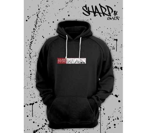 Худи Аниме оверсайз Sharp&Shop Аниме худи женское оверсайз с принтом черное