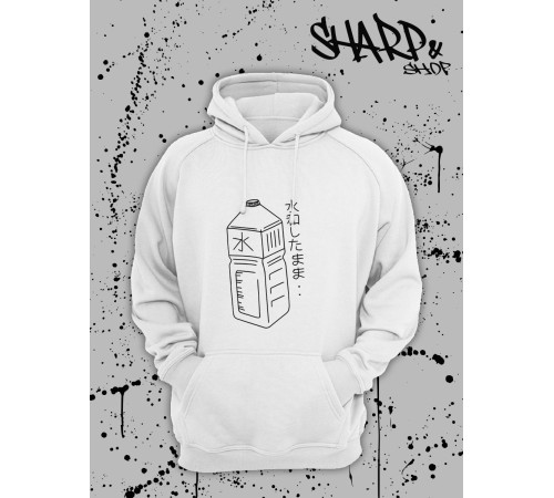 Худи Аниме оверсайз Sharp&Shop Аниме худи мужское оверсайз с принтом белое