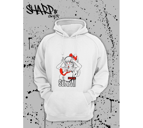 Худи Аниме оверсайз Sharp&Shop Аниме худи мужское оверсайз с принтом белое