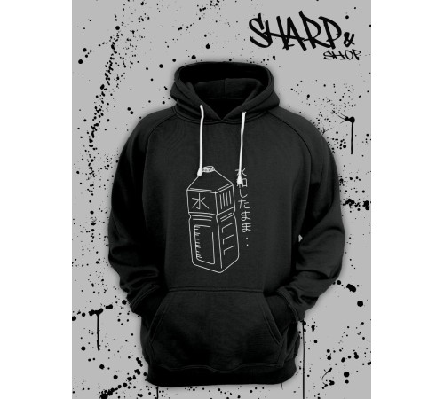Худи Аниме оверсайз Sharp&Shop Аниме худи мужское оверсайз с принтом черное