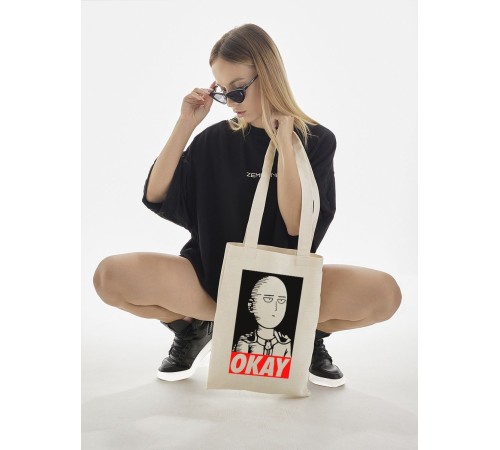 Сумки шопперы с принтом Аниме Sharp&Shop Эко сумка шоппер аниме бежевый с принтом без молнии