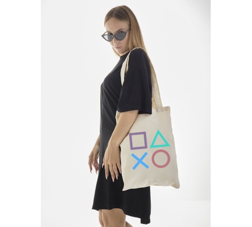 Сумки шопперы с принтом Аниме Sharp&Shop Эко сумка шоппер аниме бежевый с принтом без молнии