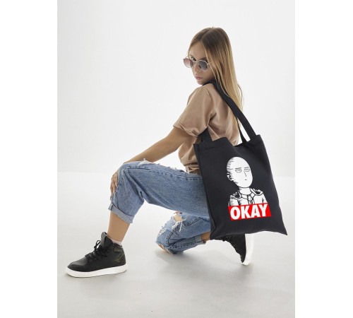 Сумки шопперы с принтом Аниме Sharp&Shop Эко сумка шоппер аниме черный с принтом без молнии