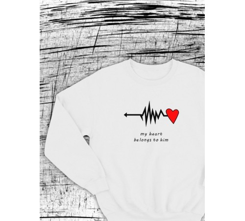 Парные свитшоты Sharp&Shop Парные толстовки для влюбленных свитшоты с принтом оверсайз