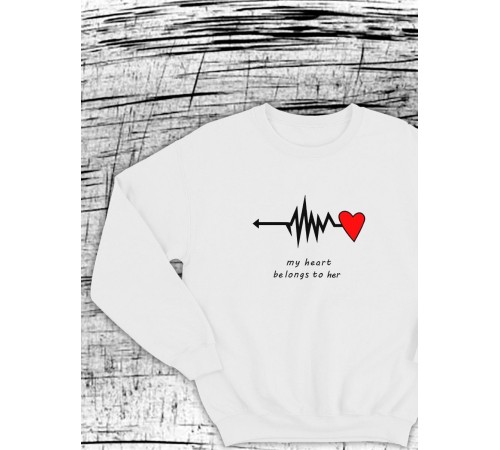 Парные свитшоты Sharp&Shop Парные толстовки для влюбленных свитшоты с принтом оверсайз